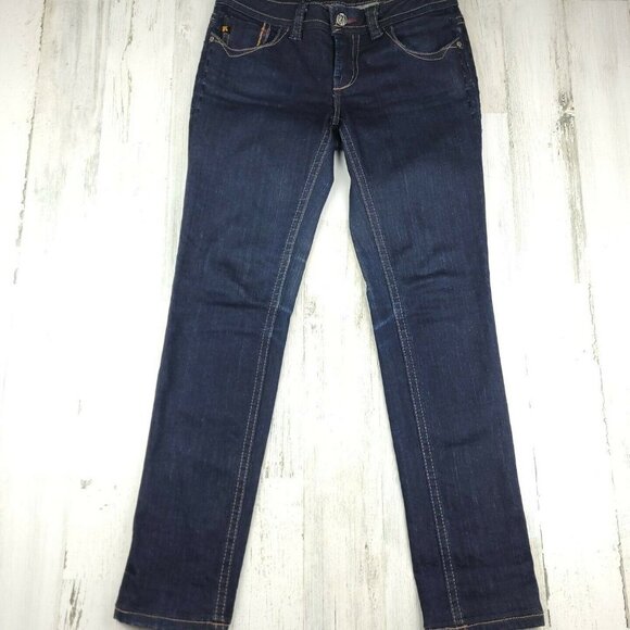 MEK DNM By Moscow Cigarette Bootcut Jeans Dark Wash Size 28x34 EUC - Picture 2 of 11